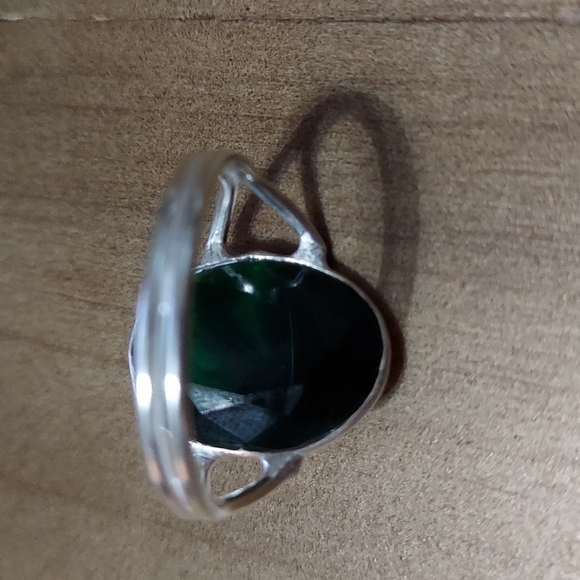 CHROME Diopside Sterling Silver Ring Size 7.25 - Picture 8 of 9